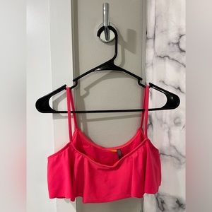 Pink Ruffle Swimsuit Top
